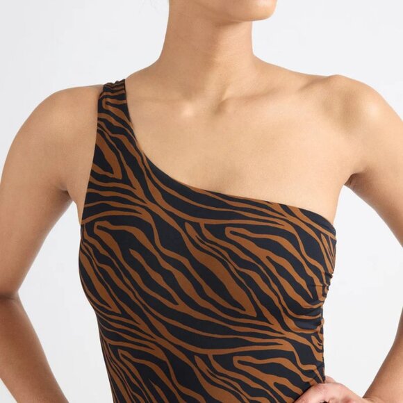 Knix One Shoulder One Piece Swimsuit - Feline - Picture 2 of 5